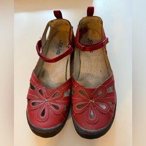 JBU by Jambu Wildflower Encore Mary Jane Red - Medium size 9
